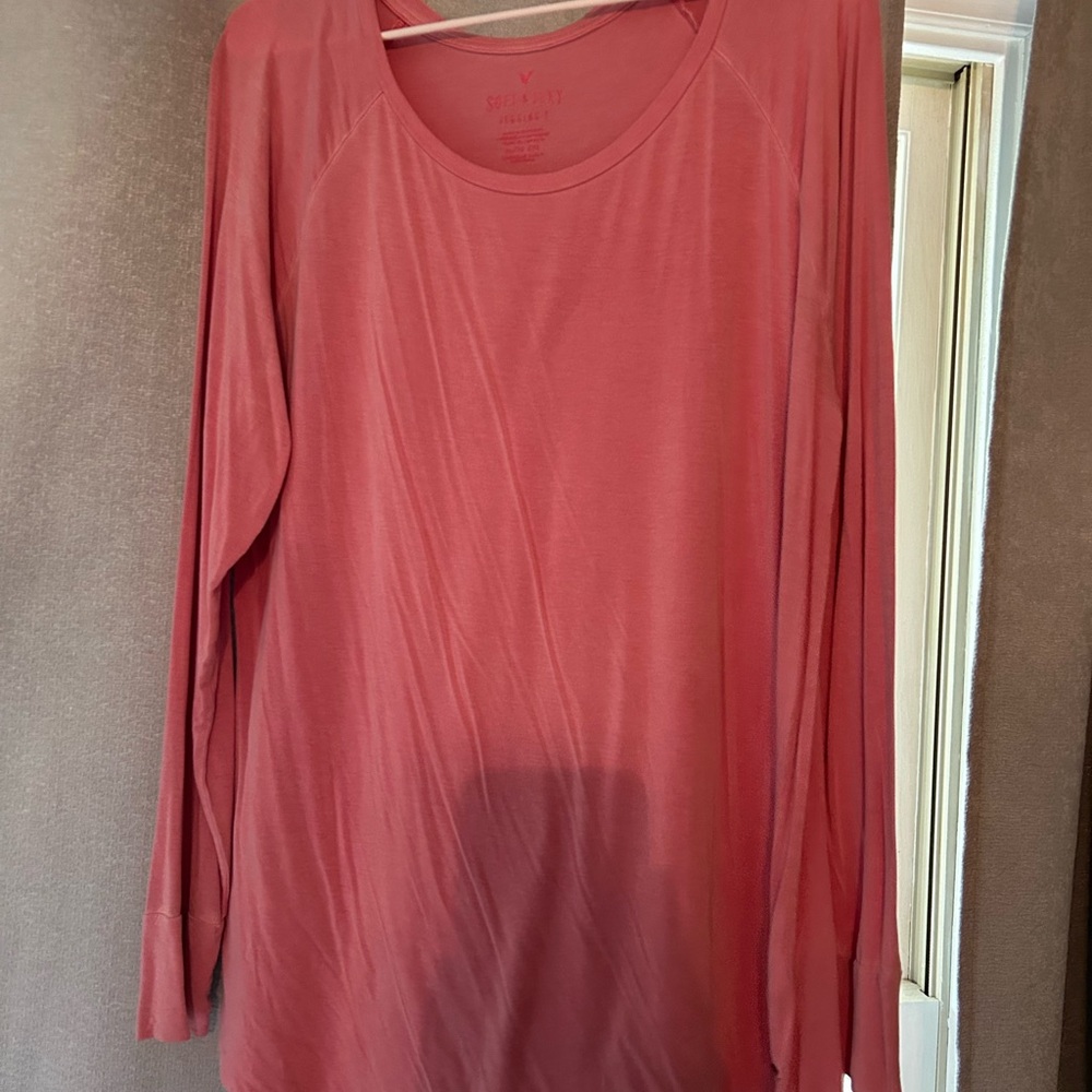 Women's Pink Long Sleeve Top